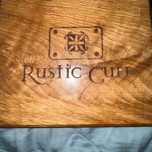Rustic Cuff Brown Wooden Box